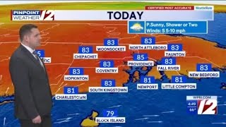 WPRI 12 Weather Forecast 8/13/26: Early Showers to Bright Skies Today