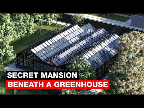 Ich habe ein Gewächshaus mit einem unterirdischen Herrenhaus und Pool entworfen