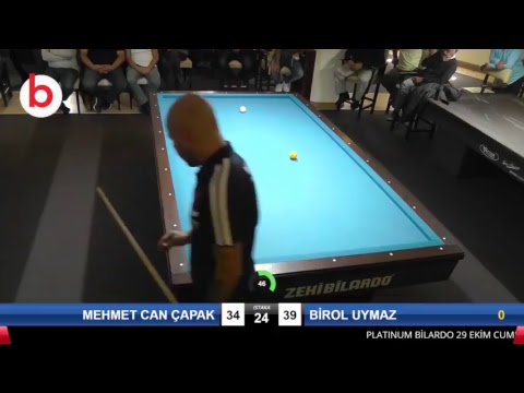 MEHMET CAN ÇAPAK & BİROL UYMAZ Bilardo Maçı - PLATINUM BİLARDO - 2018 CUMHURİYET TURNUVASI-Çeyrek Final