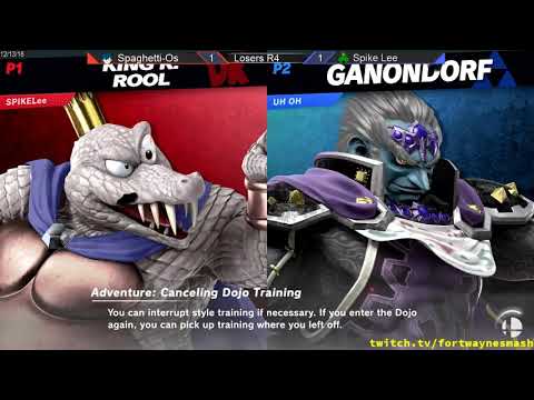 FW Smash Ultimate #1 - Spaghetti-Os (Ganondorf, Chrom) vs SpikeLee (King K Rool) - Losers 7ths