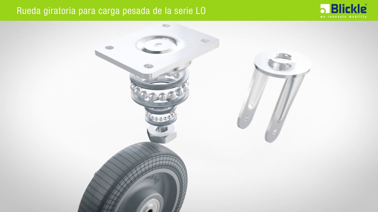 Rueda giratoria para carga pesada de la serie LO