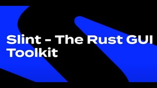 Slint uses Rust