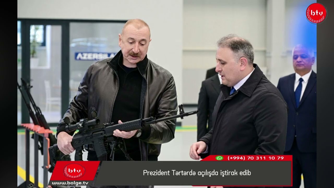 Prezident Tərtərdə açılışda iştirak edib