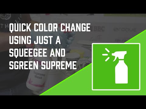 How to Quickly Change Ink Colors with Just a Squeegee and Sgreen Supreme