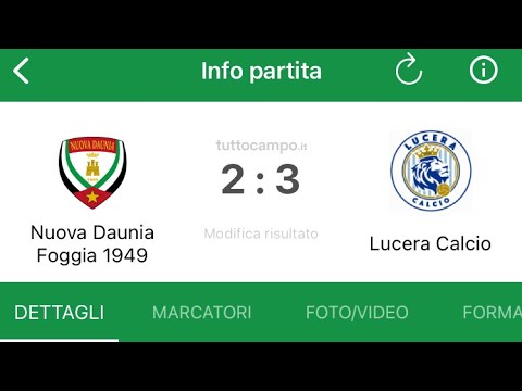 JUNIORES LUCERA: NUOVA DAUNIA FOGGIA LUCERA 2-3 - 3 VITTORIA CONSECUTIVA