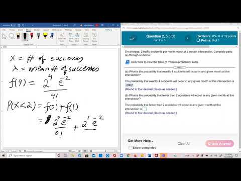 Probability and Statistics Lesson 63:  Poisson Distribution Formula and Tables