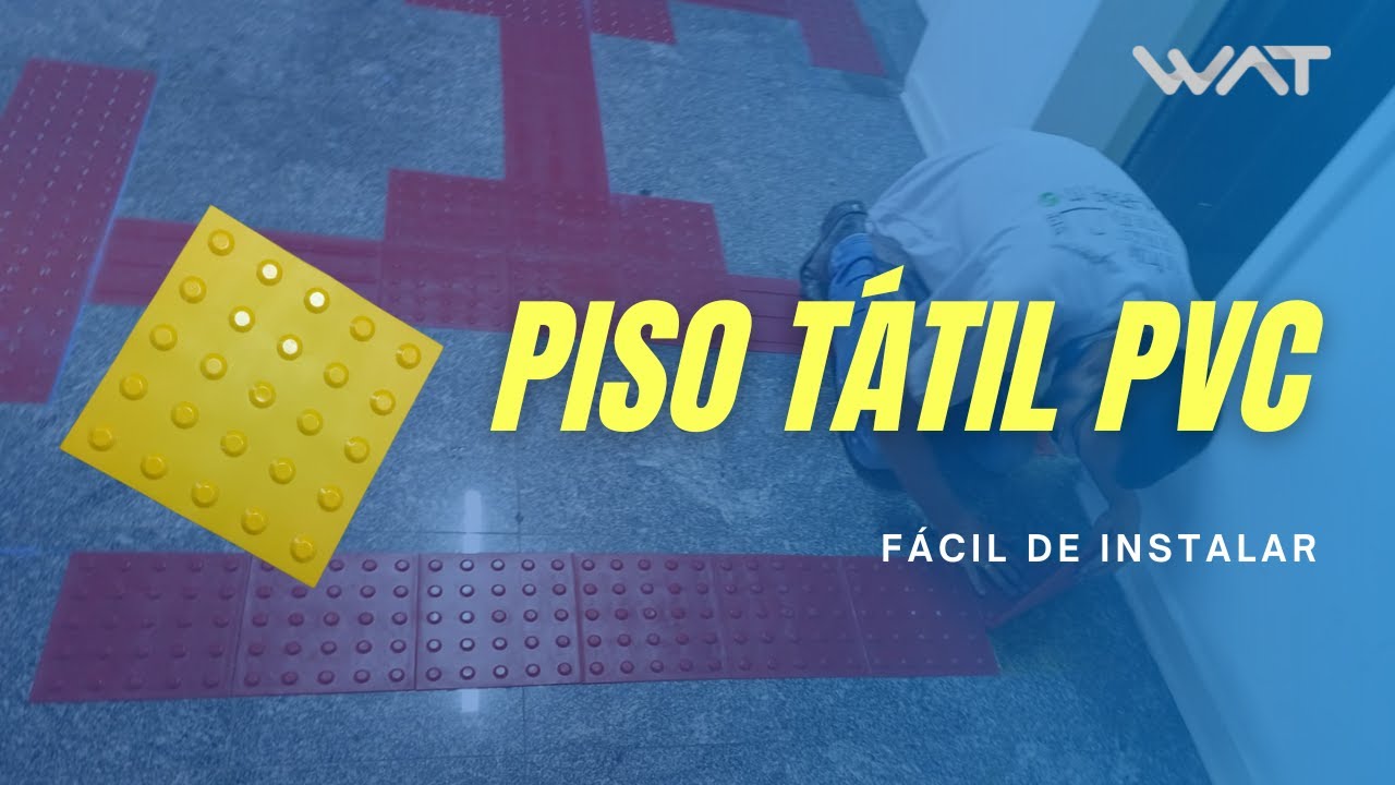 Piso tátil Classic PVC: Fácil de instalar | WAT Acessibilidade