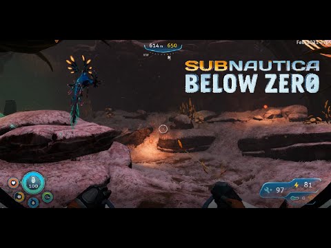Subnautica Below Zero Spikey Trap eat's Lily Paddler Deep Lilypads Cave