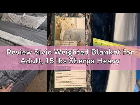 Sherpa Fleece Adult Weighted Blanket, 15 Pounds Dual Sided Soft Plush Blanket for Couch Bed Sofa, Heavy Thick Blankets with Glass Beads Great for Sleep, 48 x 72 inches, Dark Grey on Both Sides video review thumbnail