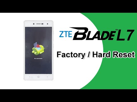 ZTE Blade L7 - Factory reset