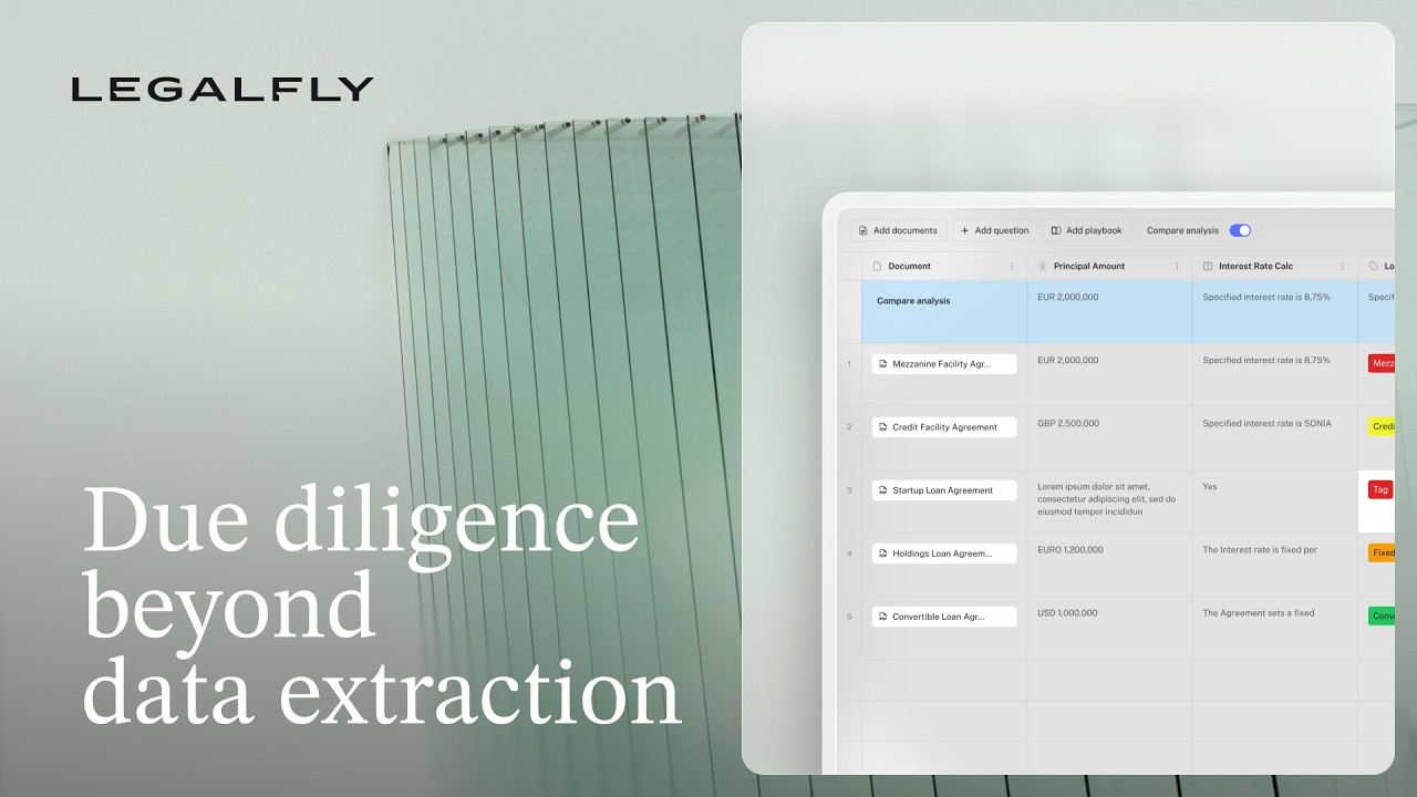 LEGALFLY Multi Review: Due Diligence Beyond Data Extraction video thumbnail