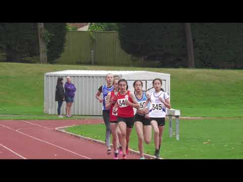800m u13 girls Pentathlon race 2 Tonbridge Open Meeting 30th August 2021