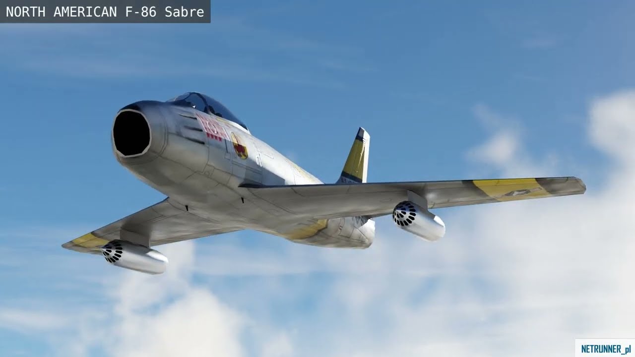 North American F-86 Sabre 3D Model