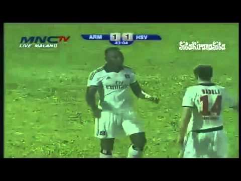 Jacques Zoua Goal  Arema 1 2 Hamburg SV 06 01 2014