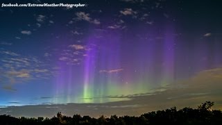 preview picture of video 'June 6th 2013 Northern Lights over Menasha, Wisconin'