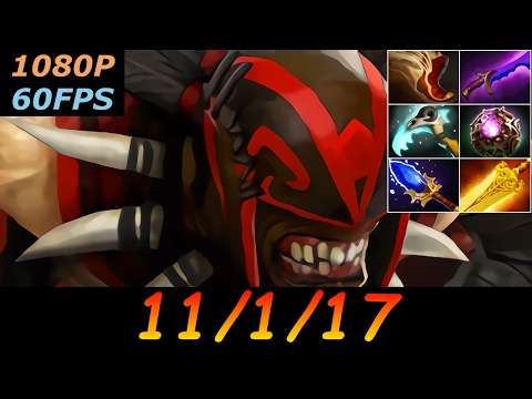 Dota 2 Bloodseeker Pro 11/1/17 (Kills/Deaths/Assists) Top MMR 778 GPM Ranked Full Gameplay