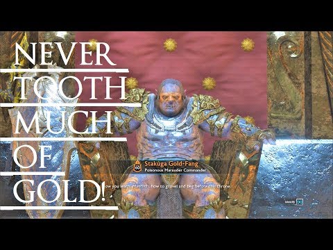 Shadow of War: Middle Earth™ Unique Orc Encounter & Quotes #178 THE GOLD-FANG URUK