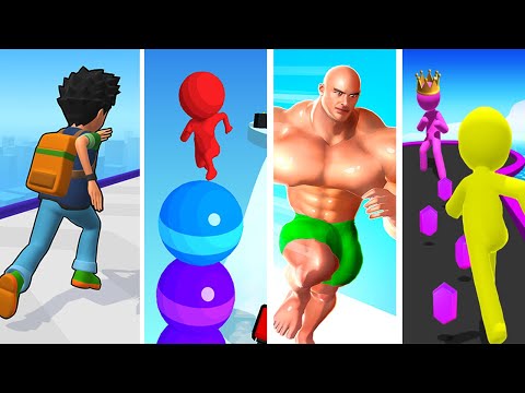 Giant Rush vs Muscle Rush vs Stack Rider vs Monster Squad Rush All Mobile Gameplay..!!