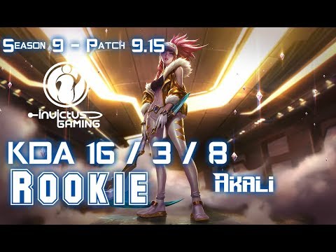 IG Rookie AKALI vs TALIYAH Mid - Patch 9.15 KR Ranked