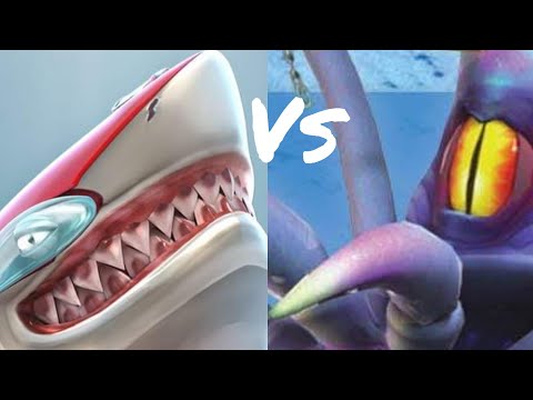 ACE SHARK vs COLOSSAL SQUID BOSS BATTLE PART 1 - Hungry Shark World