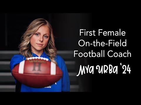 Gaining Ground: Mya Urba ’24 becomes Hanover’s first female football coach - Hanover College