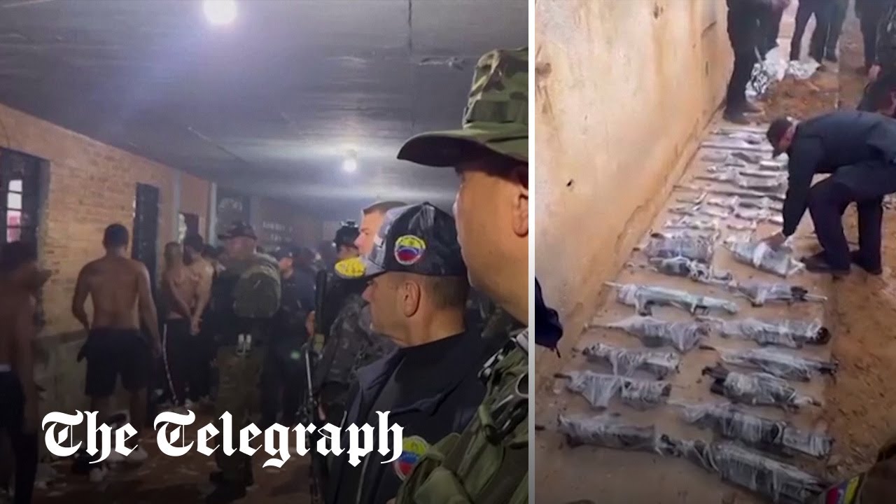 Watch: Venezuelan police seize dozens of weapons in anti-gang prison raid