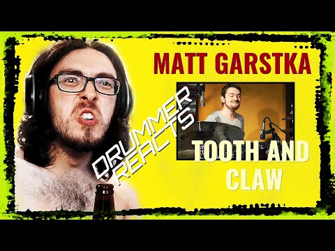 WOW! This is ridiculous! Matt Garstka - TOOTH AND CLAW | Metal Drummer Reacts