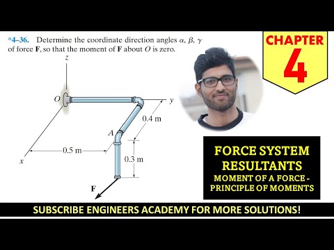 4-36 Force System Resultant Moments Chapter 4 (Hibbeler Statics 14th Edition) Engineers Academy