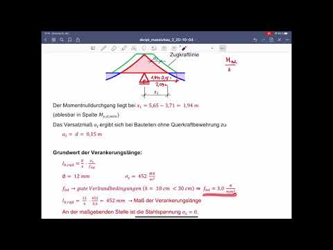 Massivbau 2, Übung 3, Teil 2