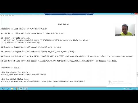 46 - ABAP OOPS - ALV by CL_GUI_ALV_GRID - Creation Part1