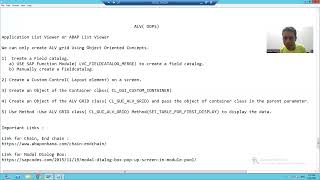 46 - ABAP OOPS - ALV by CL_GUI_ALV_GRID - Creation Part1