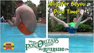 Disney's Port Orleans Riverside Alligator Bayou Pool Time!