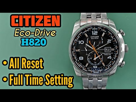 Time Setting, Calendar Setting, All Reset Zero Positioning a Citizen Eco-Drive H820 Watch | SolimBD