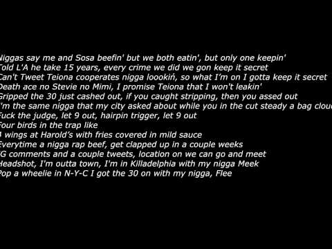 Meek Mill (Ft. Lil Durk,Shy Glizzy) - Chiraq (Official Screen Lyrics) [TYGA DISS]