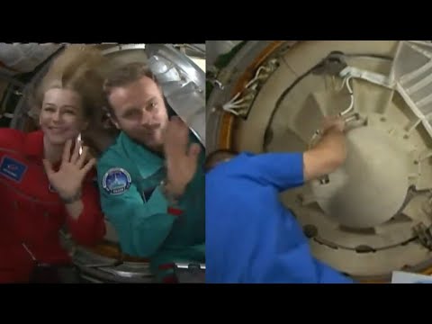 Soyuz MS-18 farewells and hatch closure