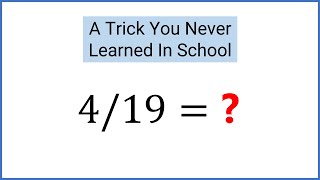 Divide By 19 In Your Head - Amazing Mental Math Trick
