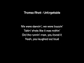 Thomas Rhett - Unforgettable Lyrics