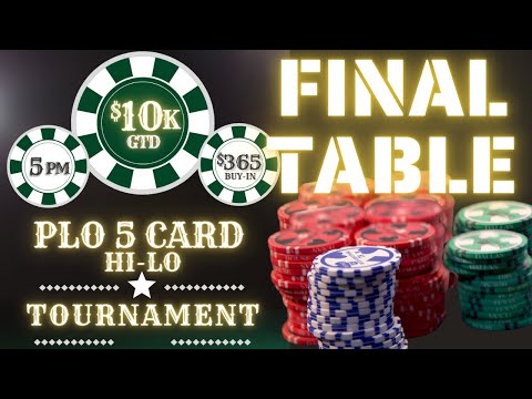 $10,000 GTD 5 Card PLO Hi Lo Tournament Final Table
