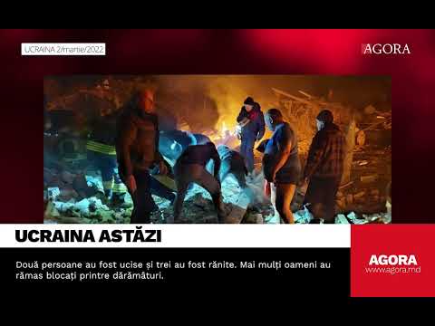 Mormane de pietre, fier si sticla - asa arată unele orase din Ucraina in cea de-a 7-a zi de razboi