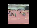 Indoor 400m Dash (1st place finish, blue uniform) 