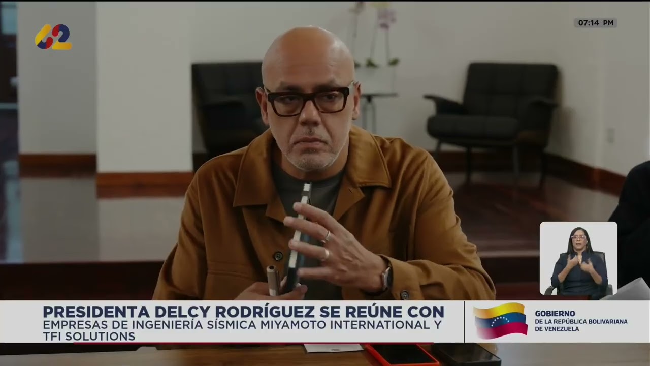 Delcy Rodríguez se reúne con empresa sísmica Miyamoto, 5 de agosto de 2026