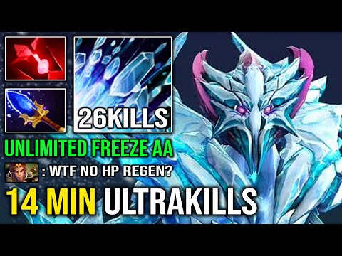 UNLIMITED FREEZE GOD 14Min Ultrakills OP Carry AA Mid 100% Counter Monkey King Imba Hero Dota 2