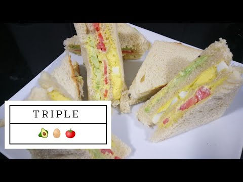 Cómo hacer triples de palta tomate y huevo