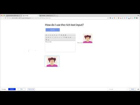 How do I use a rich text input?