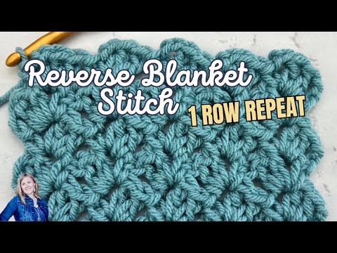 1 Row Repeat Crochet Stitch! 🔁 The Reverse Blanket Stitch | Easy & Beautiful Texture