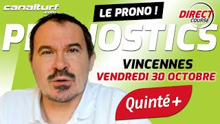 emission video des courses turf pmu du Vendredi 30 octobre 2026