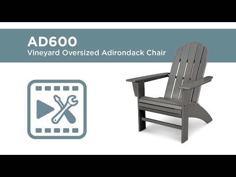 POLYWOOD® AD600 Vineyard Oversized Adirondack Chair Assembly Video