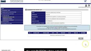 iPPS - MODULE 7.1 (Examination Entry Slip)