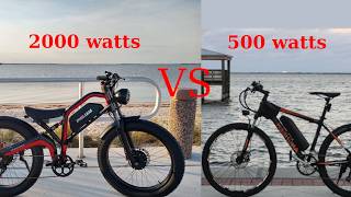 Powerful ebike vs lower power ebike