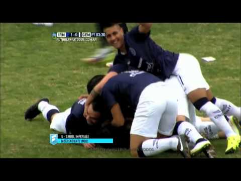 Gol de Imperiale. Independiente RM 1 - Gimnasia (M) 0. Fecha 28. B Nacional 2015. FPT